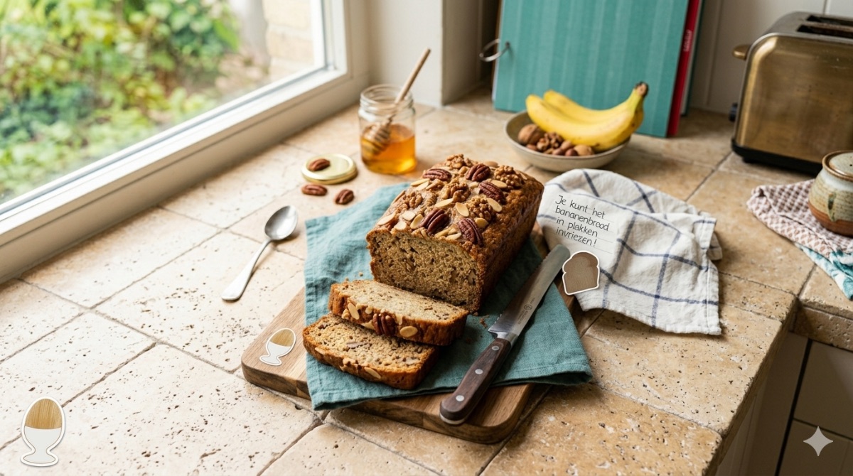Bananenbrood (om in te vriezen)